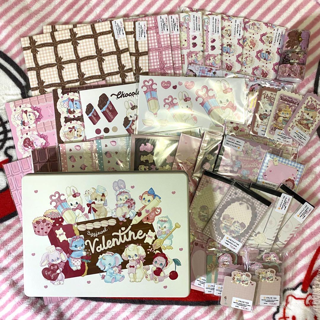 ayyjewel アイジュエルバレンタイン ワーク缶 メモデザインペーパーセット