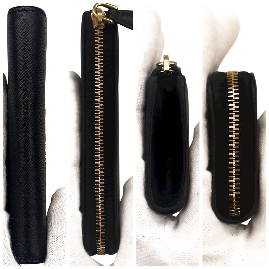 美品 プラダ サフィアーノ ケース 財布 小銭入れ キーケース コンパクト