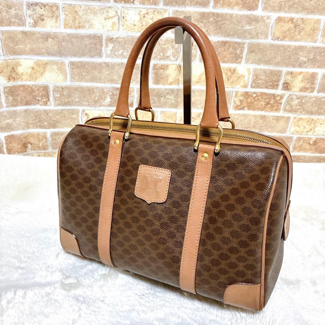 CELINE ハンドバッグ マカダム ボストン ヴィンテージ セリーヌ