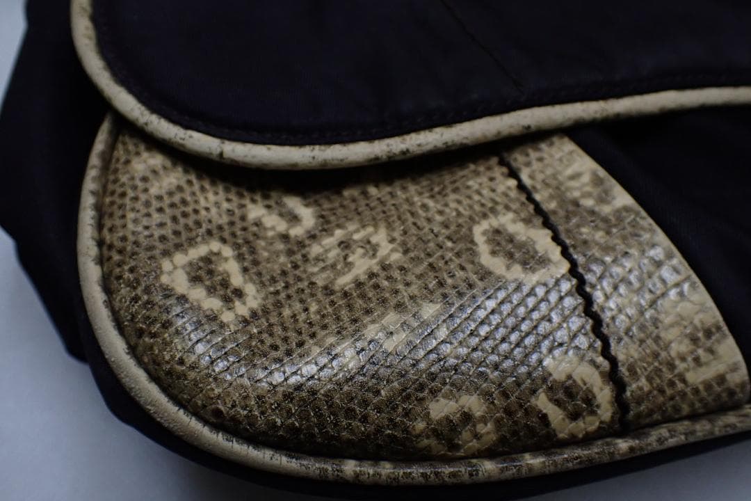 PRADA プラダ ナイロン×パイソン柄 ワンショルダーバッグ G8-B