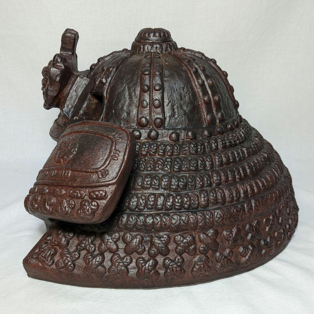 備前焼 兜 鎧武者 カブト 置物 細工物 彫刻 オブジェクト アンティーク