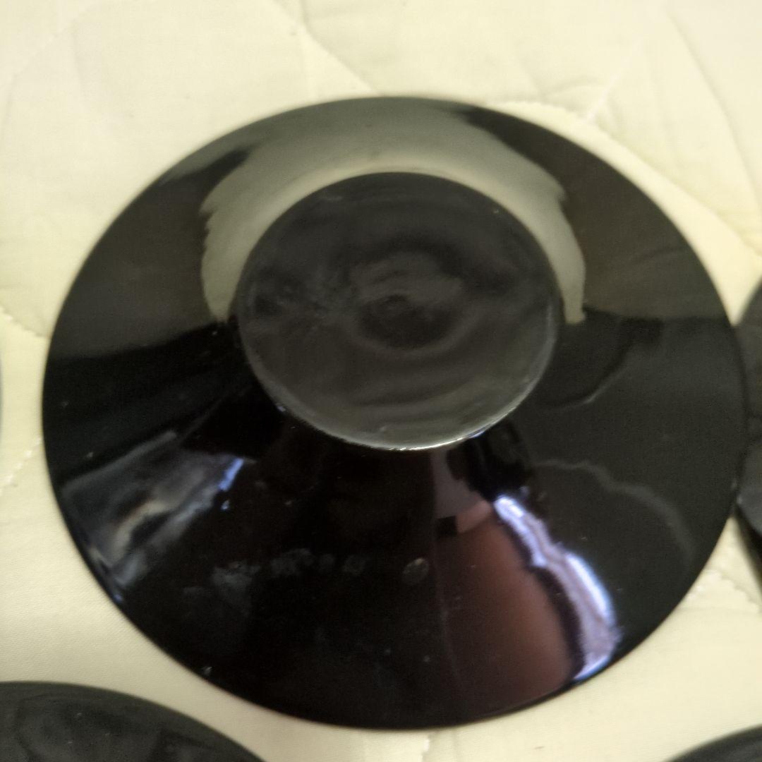 蔵出し　美品　津軽塗　茶托　５枚セット　12.5ｃｍ