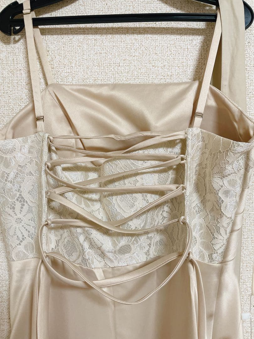 ANNABELLE シャンパンベージュ　ロングドレス　未使用　147cm程度向け