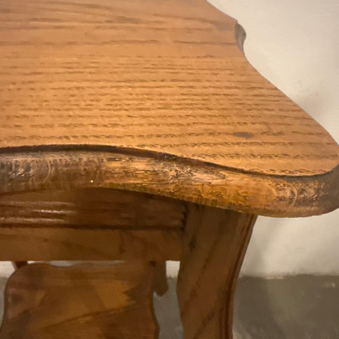 年末年始saleヴィンテージ 木製サイドテーブル 2段