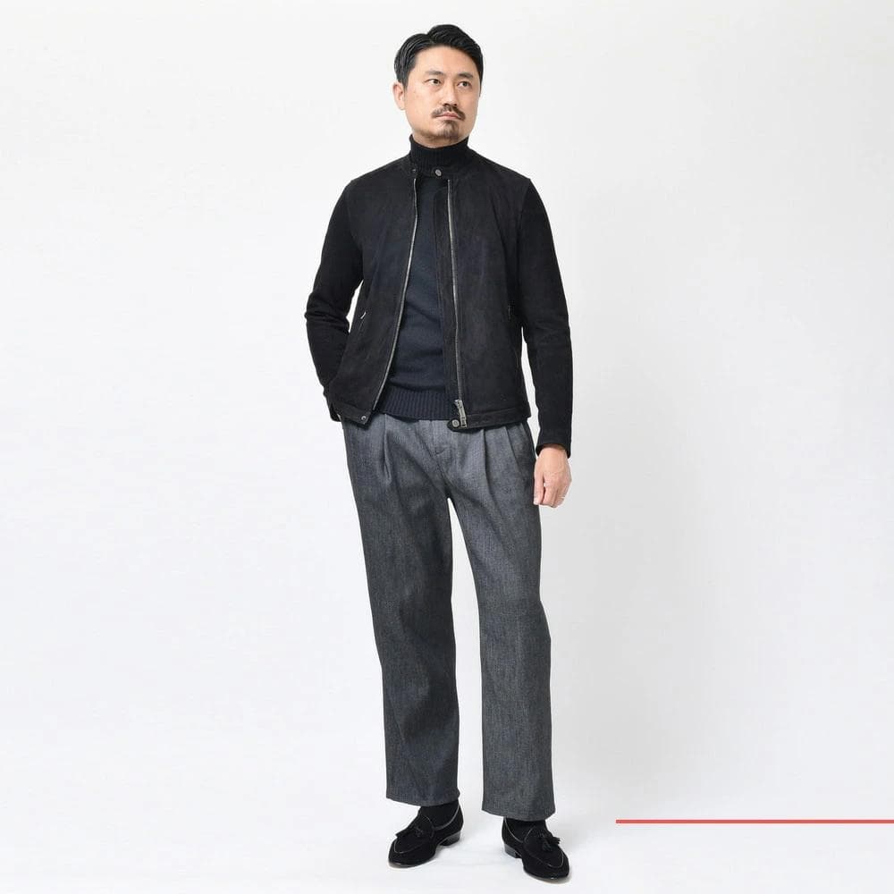 TAGLIATOREスエードシングルライダースジャケット