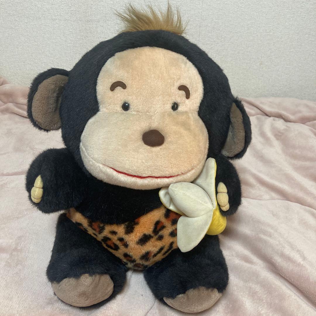 昭和レトロ　Kitten&Kid 猿　ぬいぐるみ　中古品 高さ約45cm 中古