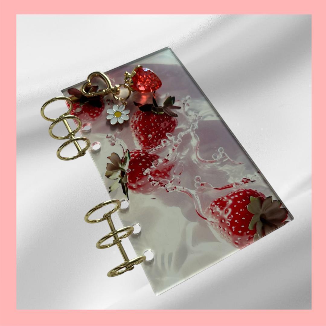 韓国♡アクリルバインダー♡グレーリボン♡A6貯金SAVING