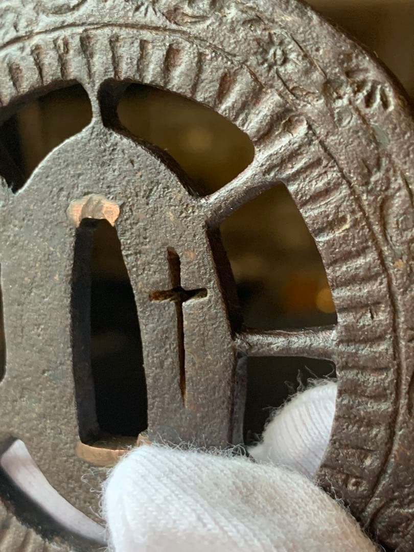 隠れキリシタン 鍔 日本刀 鐔 隠れ切支丹 潜伏 十字架 無銘 江戸時代