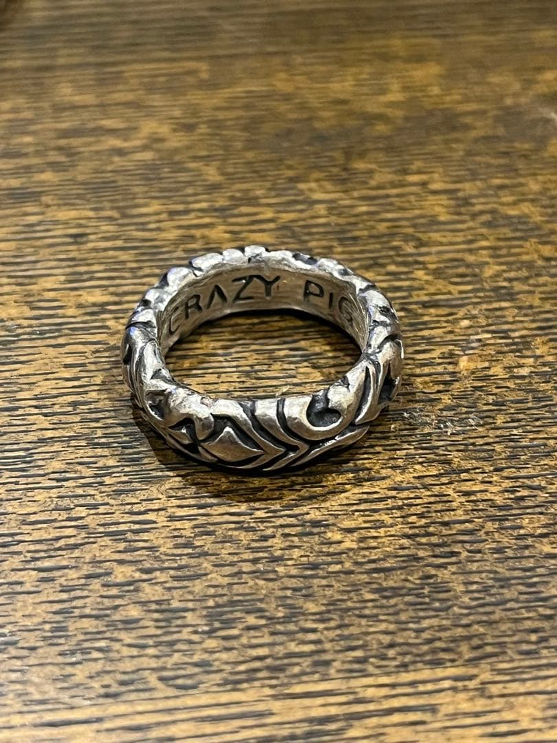 1/11で取止め ビルウォールレザー クレイジーピッグ リング 指輪 ペンダント