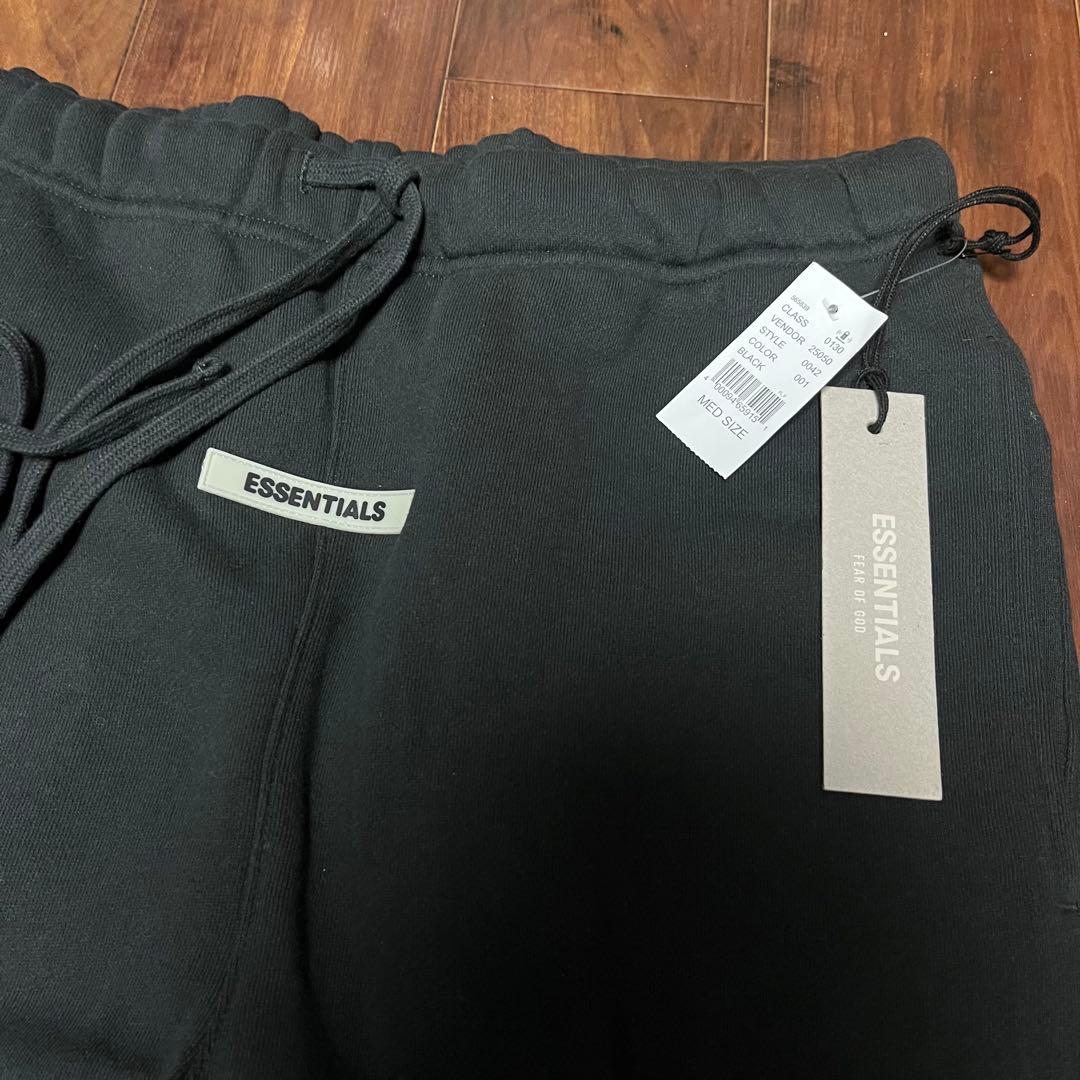 Fog Essentials スウェットパンツブラック 黒 裏起毛 反射フォント