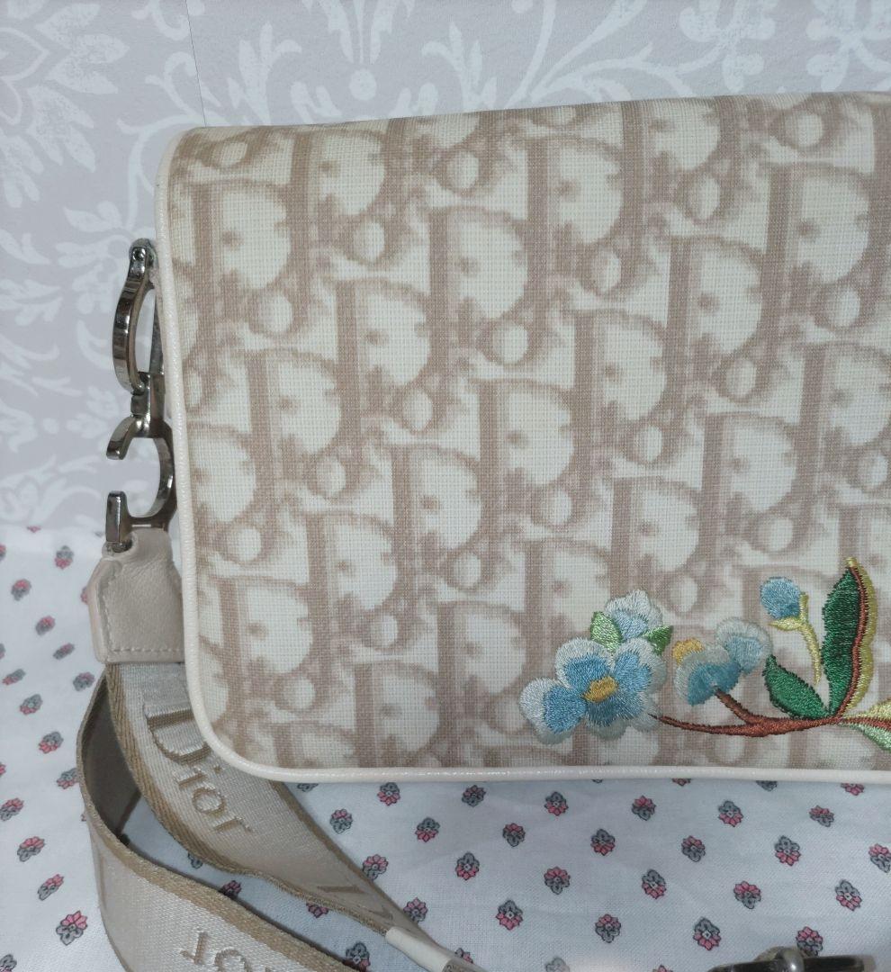 希少 ディオール ☆トロッター☆フラワー刺繍 ☆ショルダーバッグ