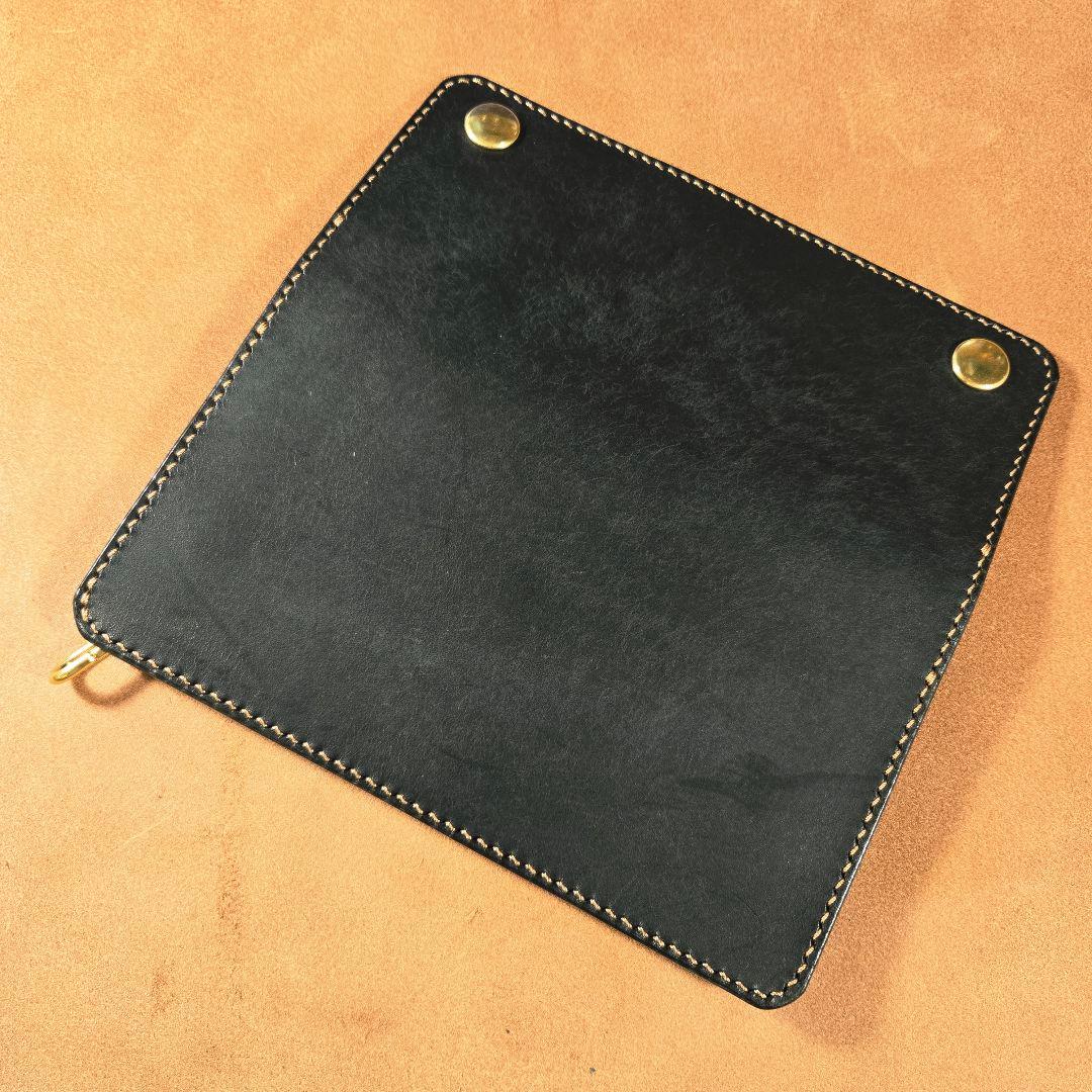 244ロング　トラッカーウォレット イタリアンレザーMARGOT【ブラック】