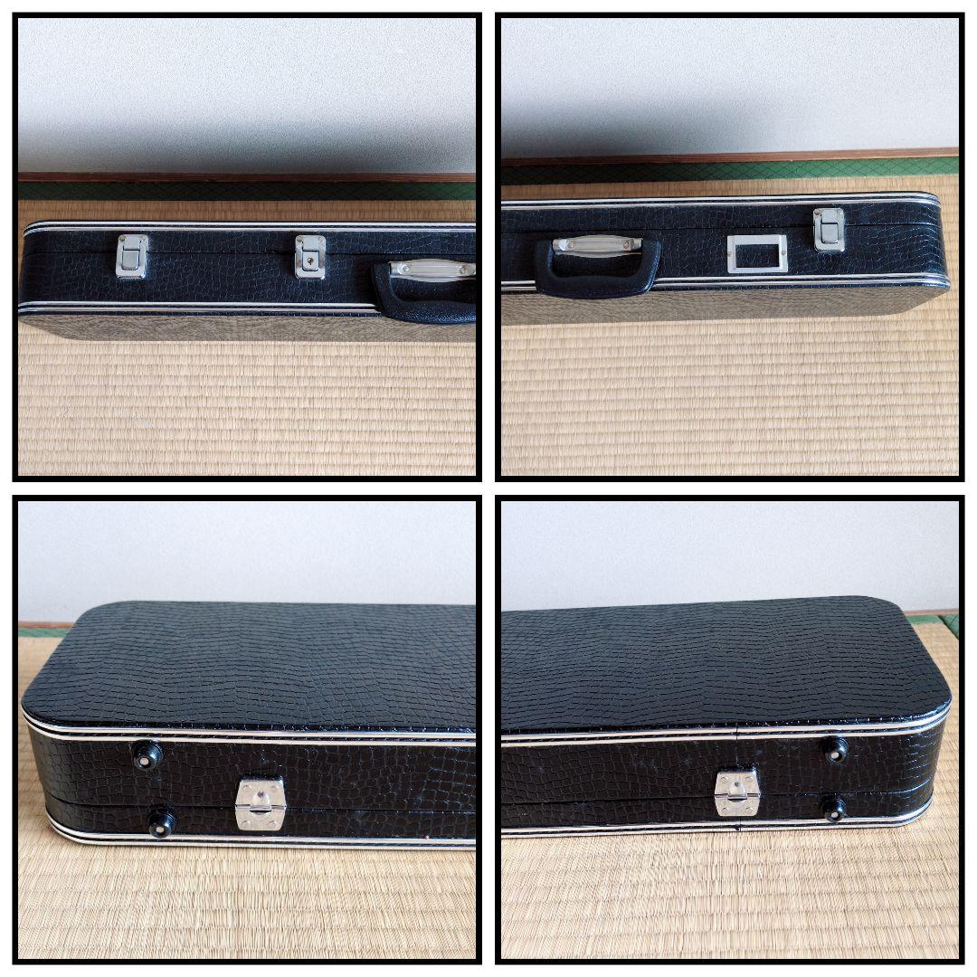 沖縄三線 人工革ヘビ柄 ケース・チューナー付き ジャンク