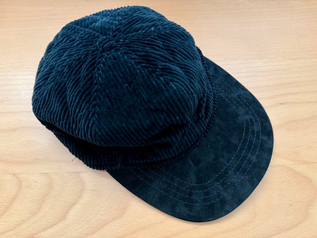 90s 白タグ USA製 エディーバウアー キャップ コーデュロイ スエード 黒