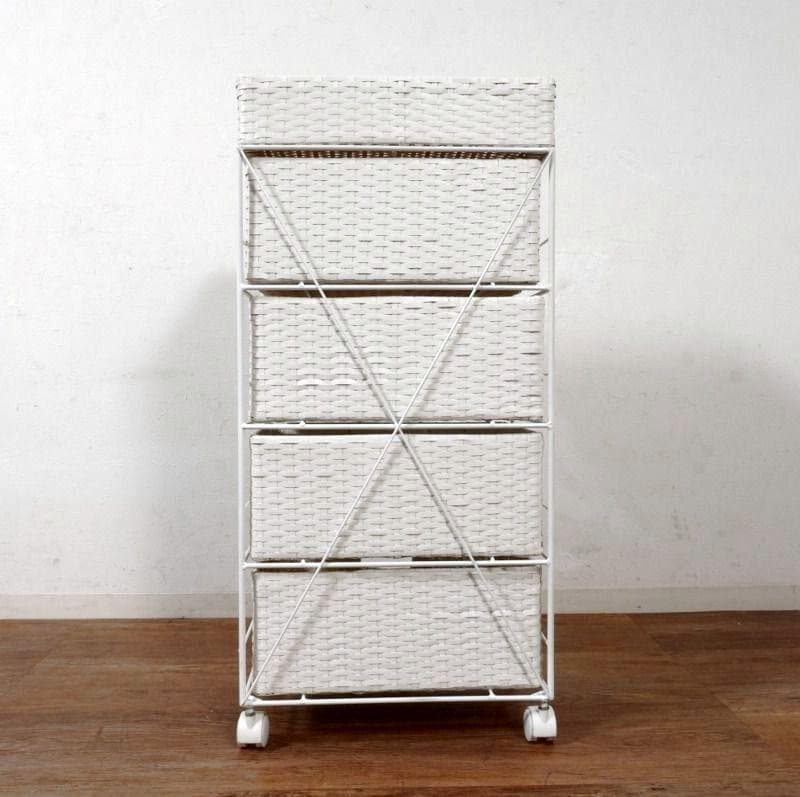 アウトレット　4段＋1　ランドリー　チェスト　 幅40cm　高さ105.5