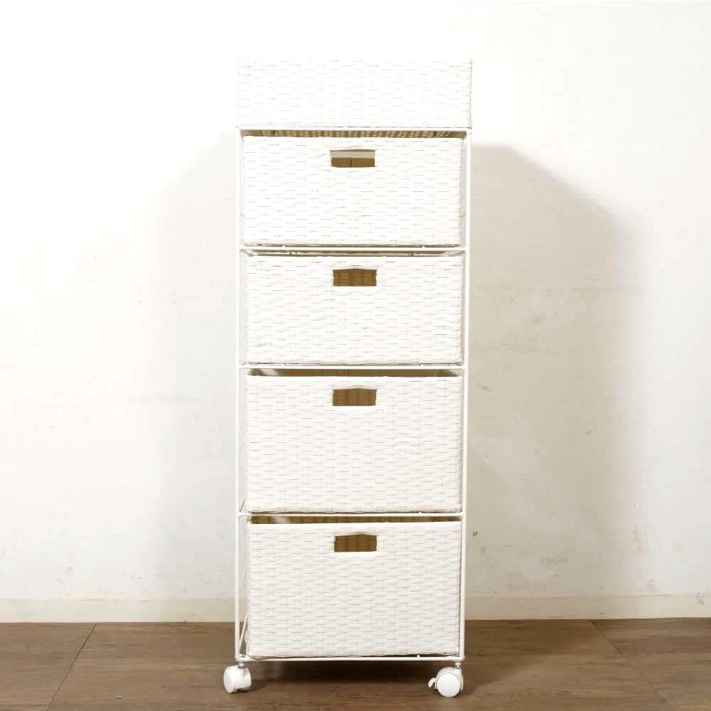 アウトレット　4段＋1　ランドリー　チェスト　 幅40cm　高さ105.5