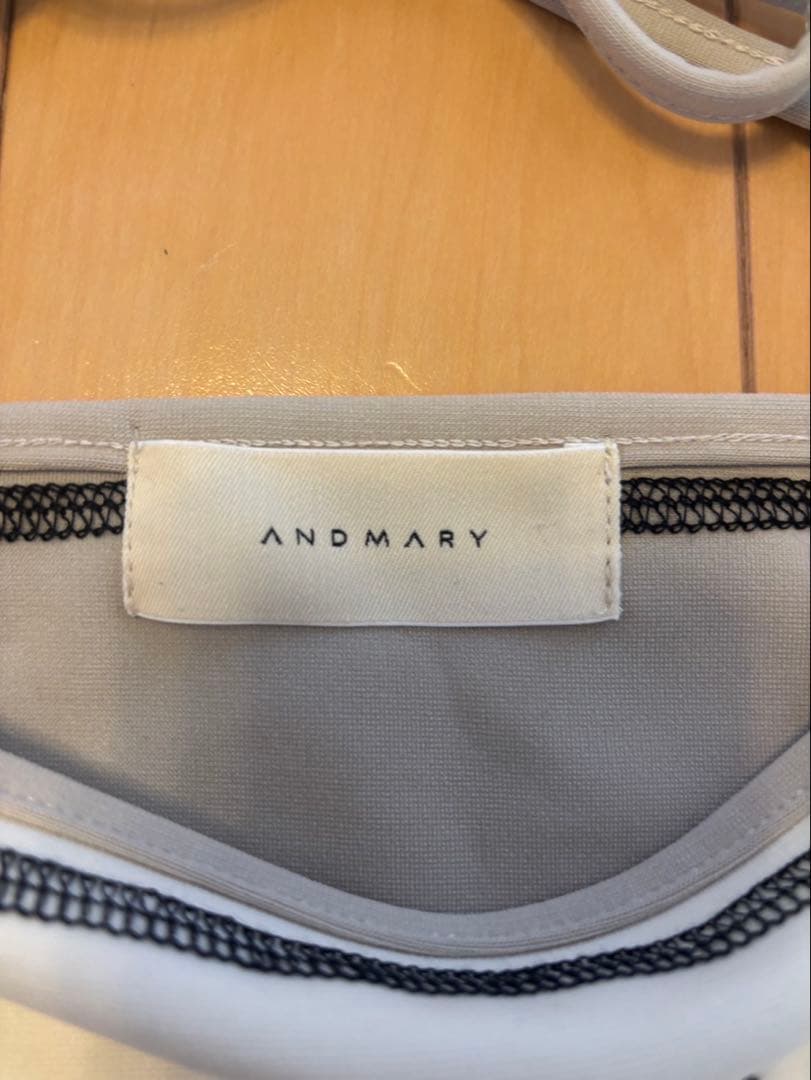 トップス andmary Luca stitch tops beige