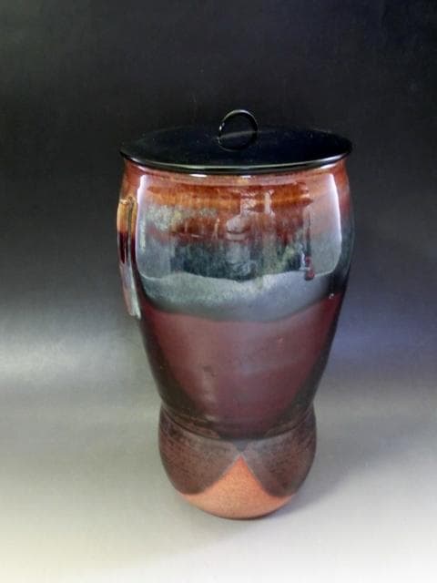 水指■朝鮮唐草 細水指「香舟作」お茶道具 水さし 耳付き 漆器蓋 時代物 骨董■