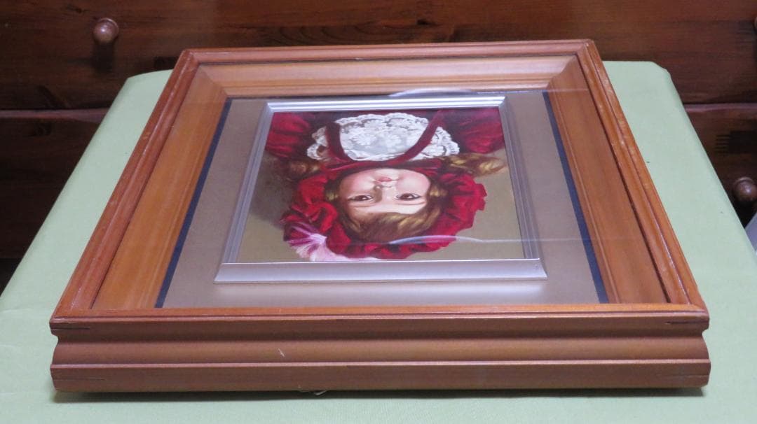 山岸正巳「西洋人形」油彩 F3号 作  人気画家　師:安井曽太郎 　道庁他収蔵