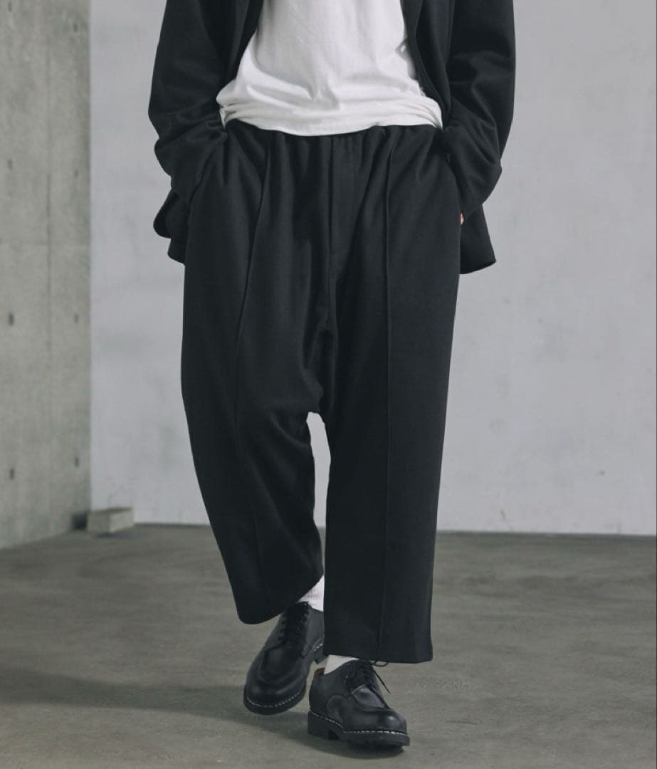 CTHY シティ ウールライク センターシーム ワイド アンクル サルエルパンツ