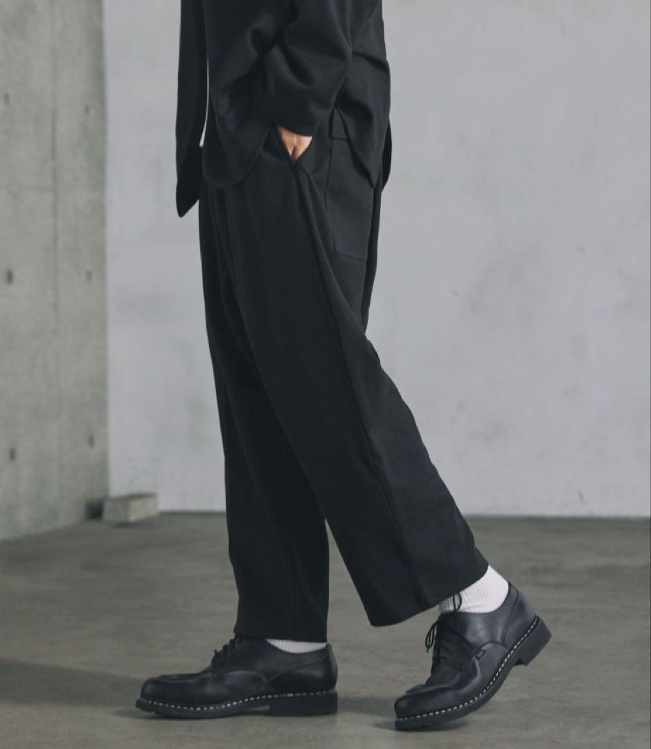 CTHY シティ ウールライク センターシーム ワイド アンクル サルエル