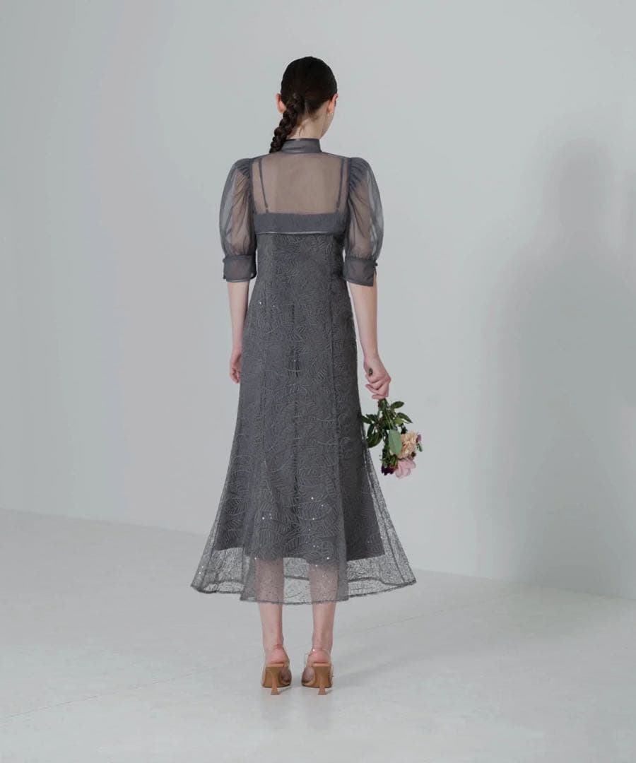 Leja スパンコールボタニカルマーメイドボレロ2wayワンピースドレス　結婚式