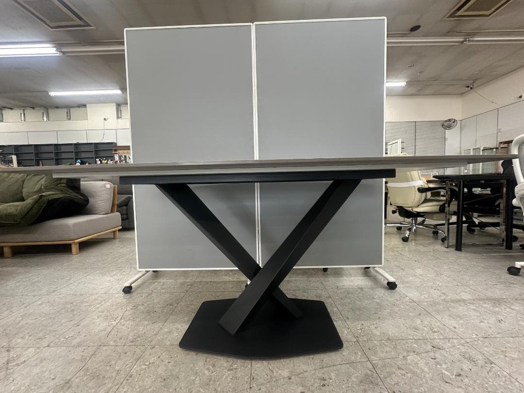 セラミックダイニングテーブル　大理石調　グレー