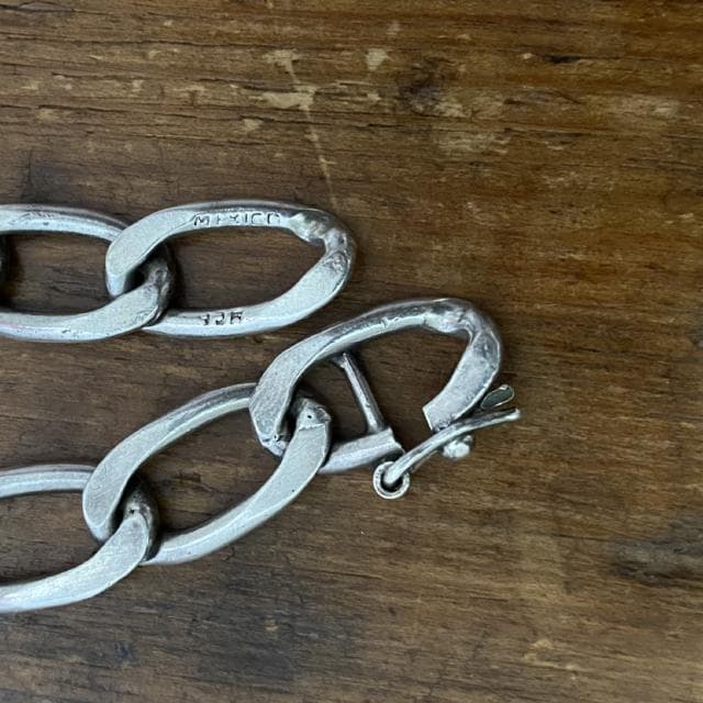 ヴィンテージ メキシカンジュエリー シルバー チェーン ブレスレット 925