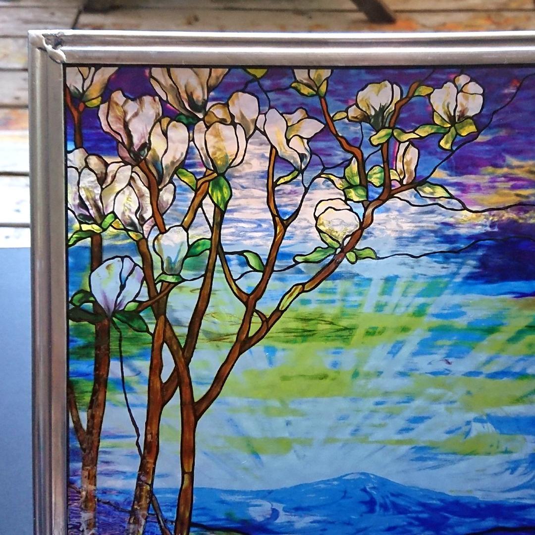 春あけぼのルイスCティファニー ステンドグラスMagnoliaグラ