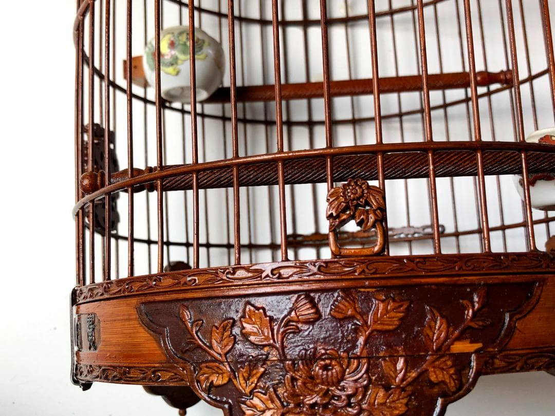 ショップ 繊細な工芸高級竹鳥かご 鳥籠メジロに最適