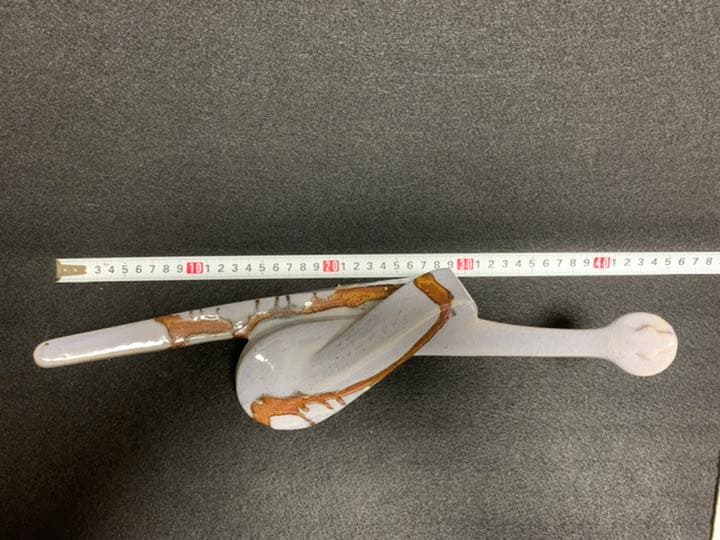 美濃寿窯 志野 水野守山 巳 置物 小売