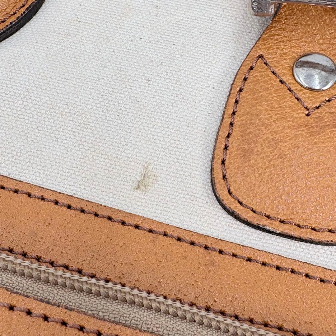 オロビアンコ ガーメントバッグ レザー×キャンバス キャメル スーツ