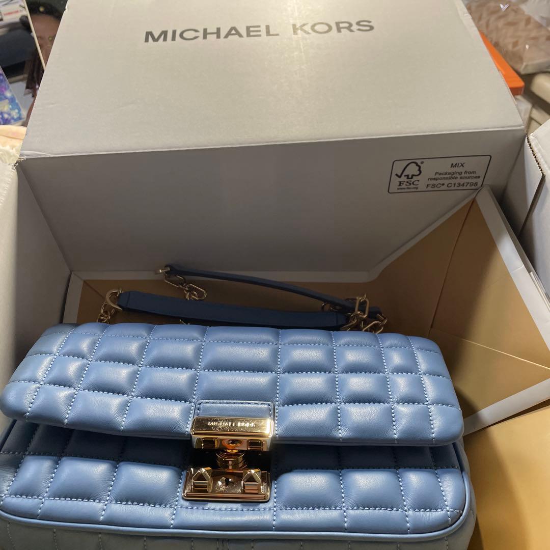 MICHAEL KORS 青 ショルダーバッグ