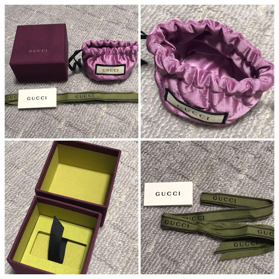 M*N様 グッチ［ブローチ］マーモント ダブルGG パール ゴールド 箱