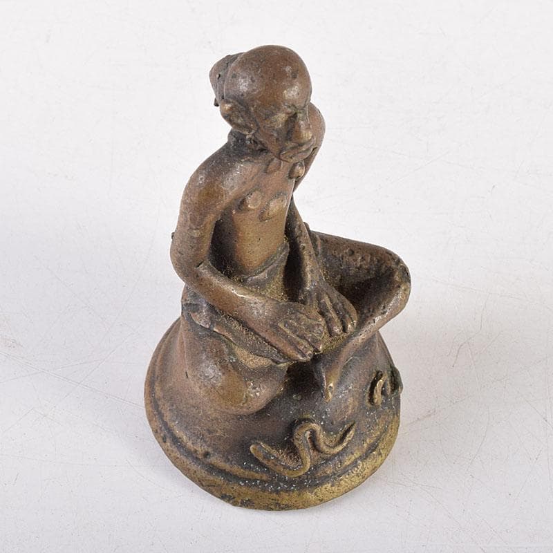 仏教美術　古銅塗金　チベット仏　仏像　置物　V　7955