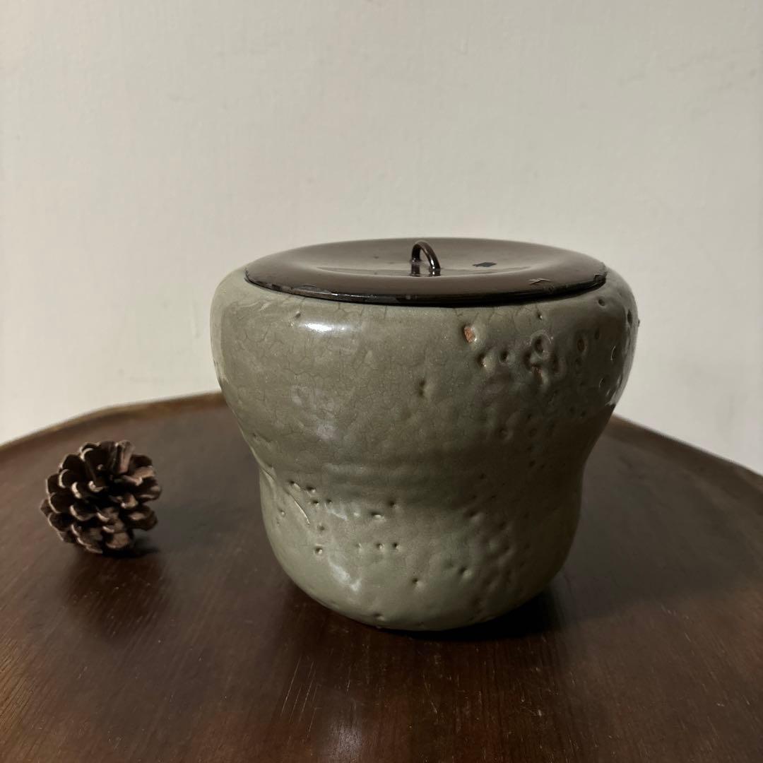 古伊万里青磁水差 江戸 初期 茶道具 抹茶 古民芸 アンティーク 方丈