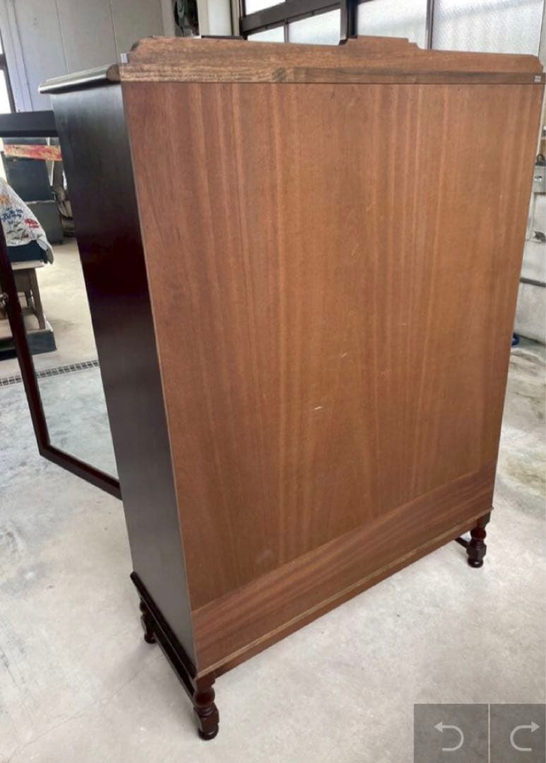 美品 英国 イギリス アンティーク キャビネット キュリオケース 店舗 棚