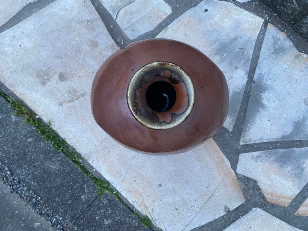 花瓶】 手描き 花模様が素敵