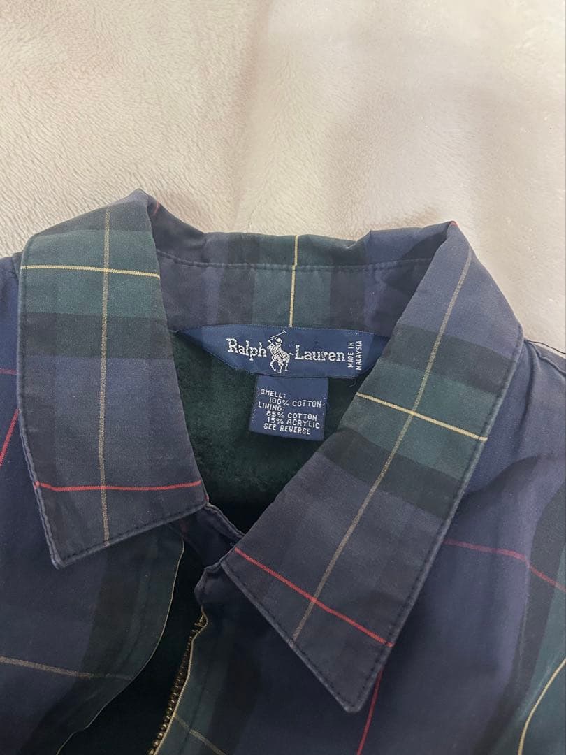 ラルフローレンチェック柄 ジップアップジャケット