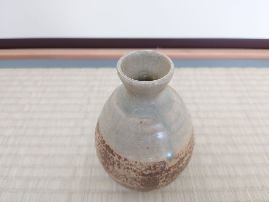 人間国宝 加藤孝造 蕨窯 灰釉徳利 共箱