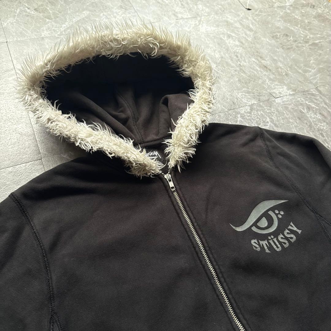 トップス 00s archive stussy far zip hoodie y2k