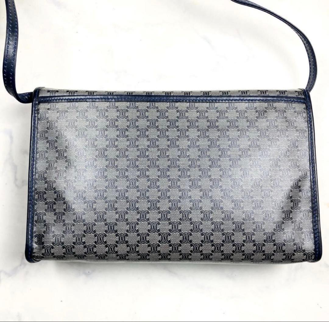 美品 CELINE セリーヌ ショルダーバッグ マカダム トリオンフ レザー