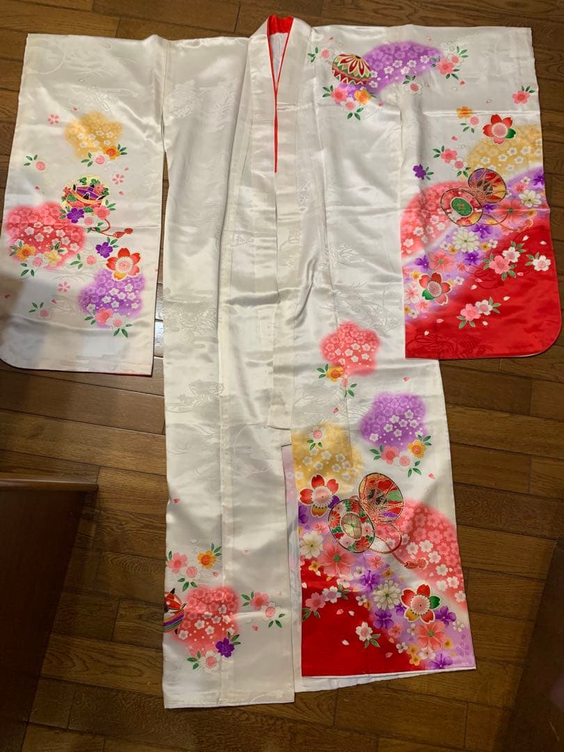 【しろねり】 七五三 7歳 正絹 着物フルセット