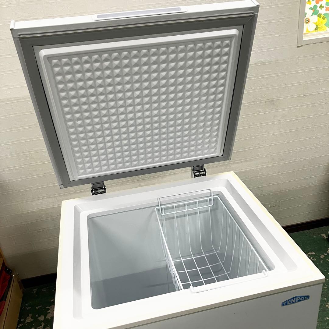 テンポスオリジナル 冷凍ストッカー 上開きタイプ 93L ホワイト 業務用