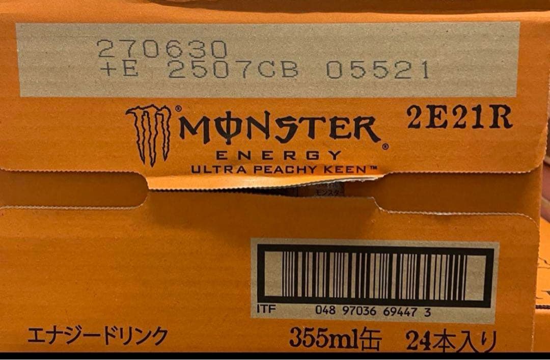 モンスターエナジー ウルトラピーチーキーン 48本セット☆
