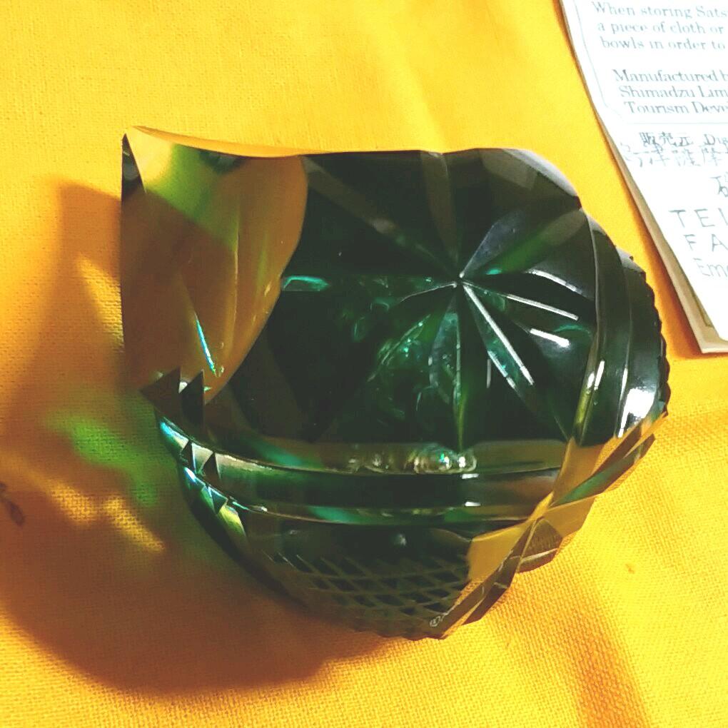 薩摩切子 ペーパーウェイト 薩摩の雫