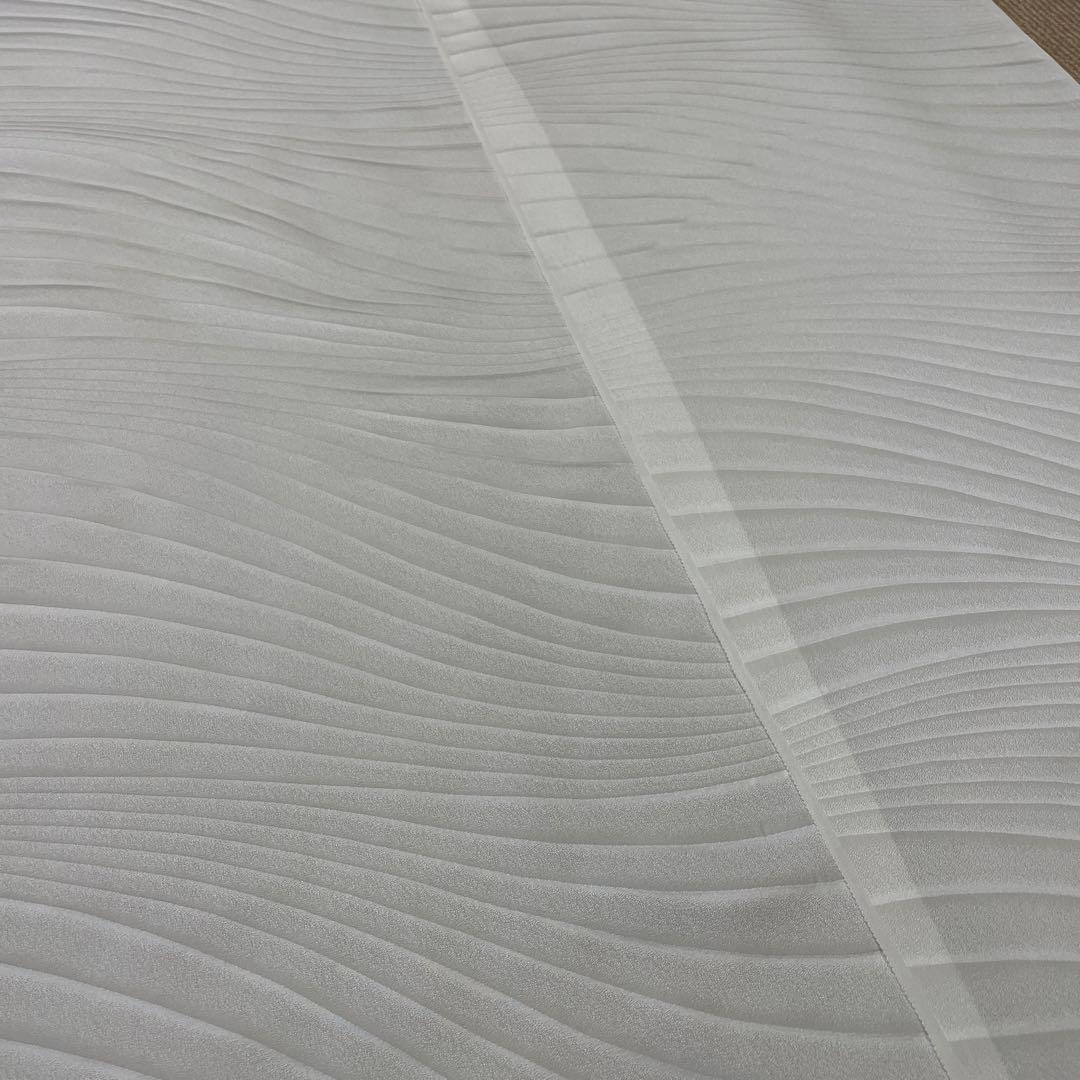 新品 反物 白生地 丹後ちりめん 正絹 緞子 どんす 砂浜紋様 色無地