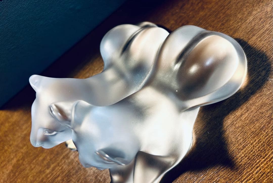 LALIQUE ラリック 愛合うライオン達 置物 オブジェ フィギュリン