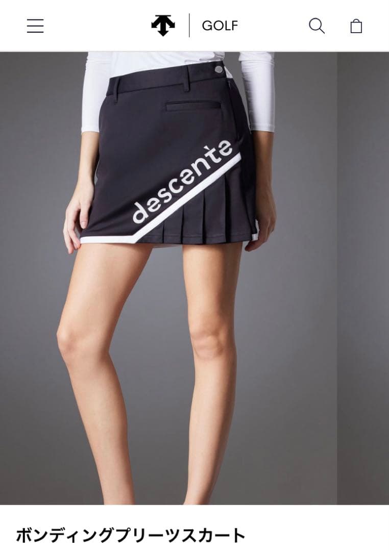 ⭐️タグ付き新品⭐️デサントゴルフ　裏起毛　撥水　防風　ボンディングプリーツスカート