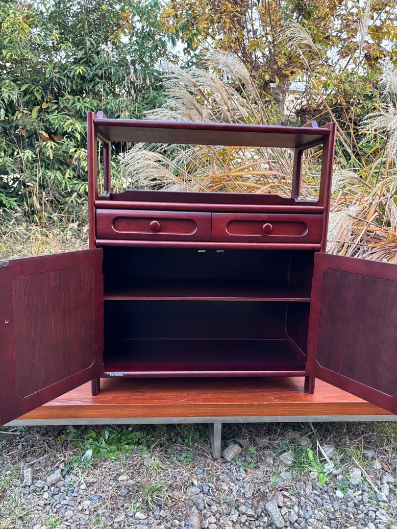 karimoku カリモク TEL/FAX台 飾り棚 キャビネット